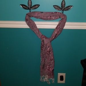 Grey and purple scarf